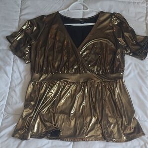 Torrid Liquid Gold Blouse